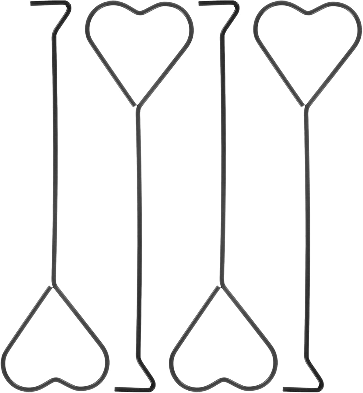 Hemoton 4Pcs Heart Design Candle Wick Dippers Stainless Steel Candle Extinguishing Hooks Safe Wick Trimming Tools for Home Care