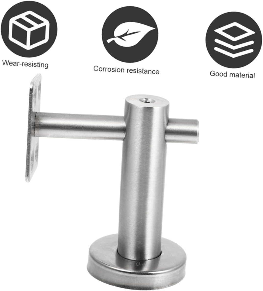 STOBOK 2pcs Handrail Support Brackets Stainless Steel for Stair Banister Railings for Outdoor Steps