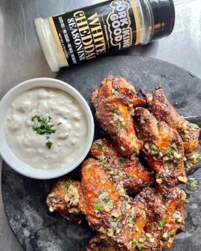 Pork King Good Seasoning For Cooking And Popcorn Seasoning - Keto Friendly, Paleo, No Msg, Gluten Free (White Cheddar, Single Shaker) #TOP3