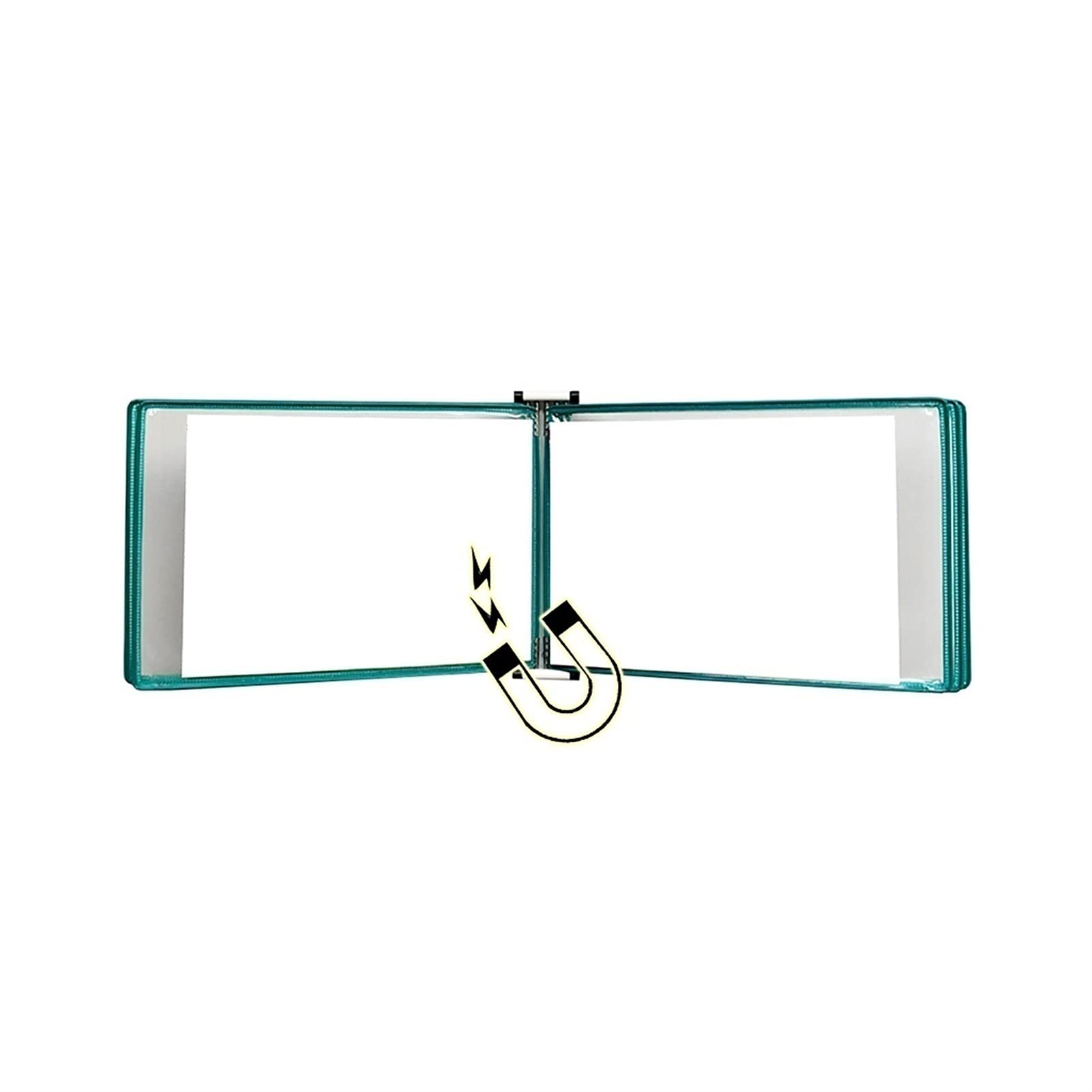ZXFfhDHJH display folder， Wall Mounted File Hol A4[8.26inch×11.69inch] 10 Pockets, Attached to Metal Device(Green)