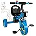 Airel Bicicletta Equilibrio | Tricicli per Bambini | Triciclo con Sedile | Bicicletta Equilibrio con Pedali (blu)