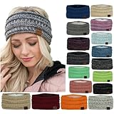Headbands For Women Non Slip Boho Knitting Comfortable Handmade Keep Warm Elastic Plush Hairband Gift For Girl Friend