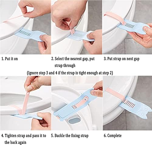 4PCS Toilet seat Handle Lifter, 7PCS Cartoon Handle, Used for Cabinet Drawer Decoration, Avoid Contact with Sanitary and Clean, can be Fixed and Adjusted for Repeated use, Using Powerful 3M Stickers