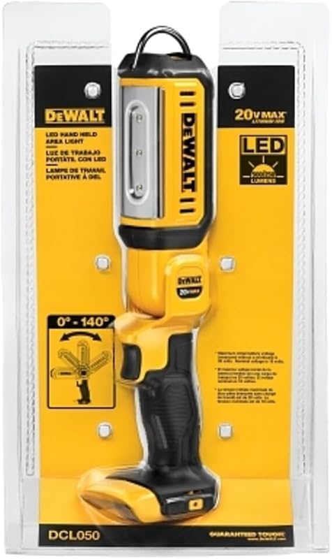 Luz de trabajo LED MÁX. 20 V, linterna recargable, cabezal giratorio, solo herramienta desnuda (DCL050)