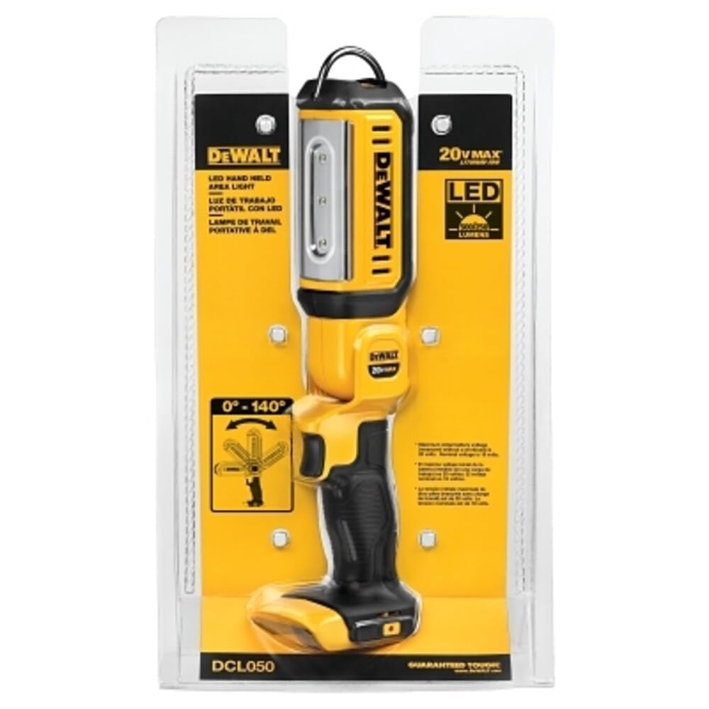DEWALT 20V MAX LED Work Light, Rechargeable Flashlight, Pivoting Head, Bare Tool Only (DCL050)