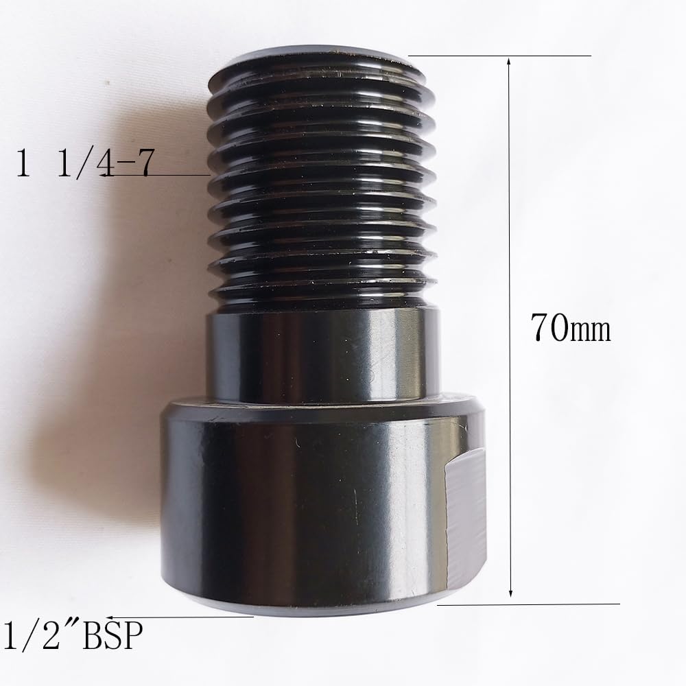 Core Drill Bits Shaft Adapter for Conversion Thread (Male:1 1/4"-7(1/2 B SP), Female:1/2" BSP)