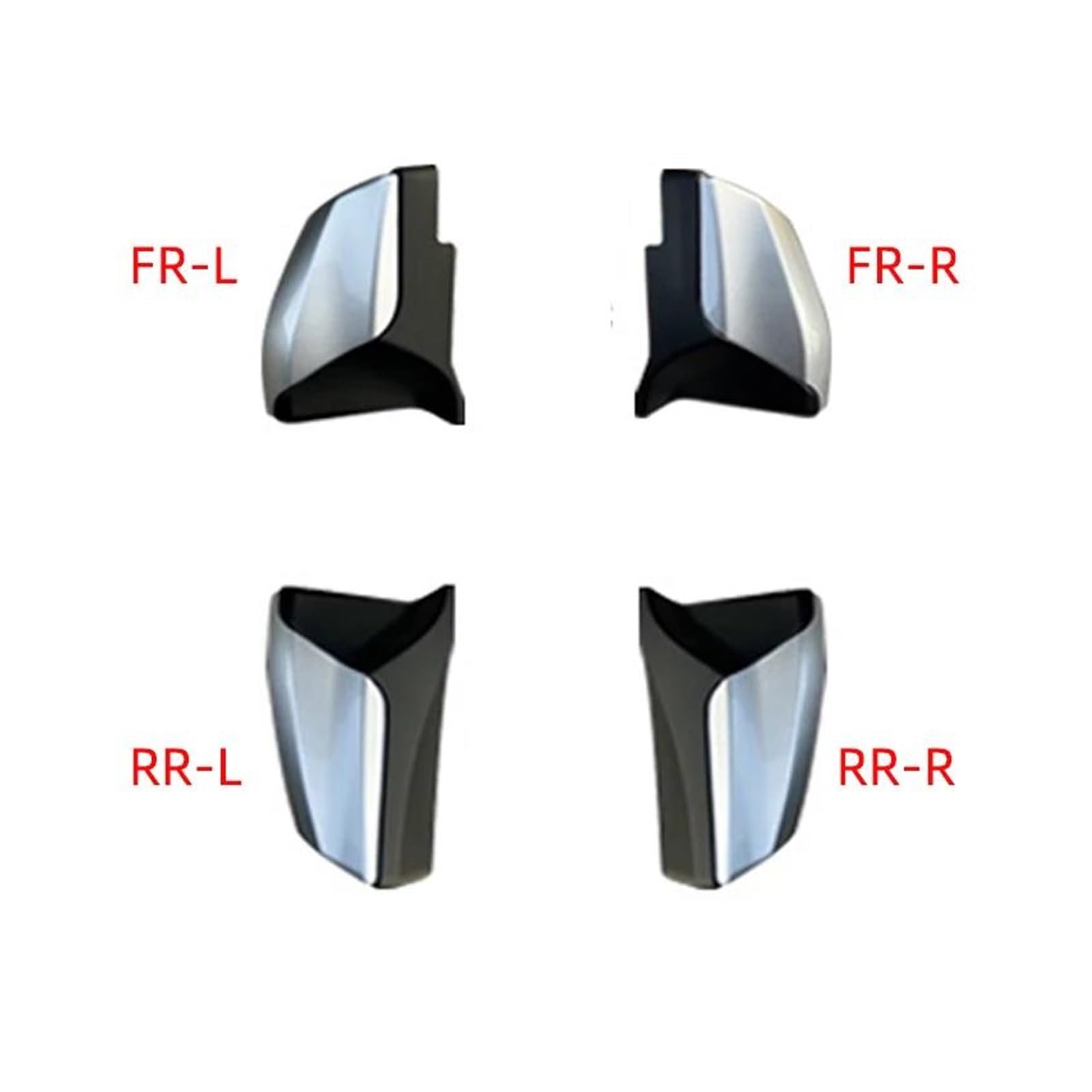 Divisor para Isuzu para D-MAX D MAX RG 2021-2024 Accesorios para Estribos Tapa Superior/Extremo Tapa Extremo Estribo Lateral Puerta Automóvil Faldón Lateral(Gray Front Left)