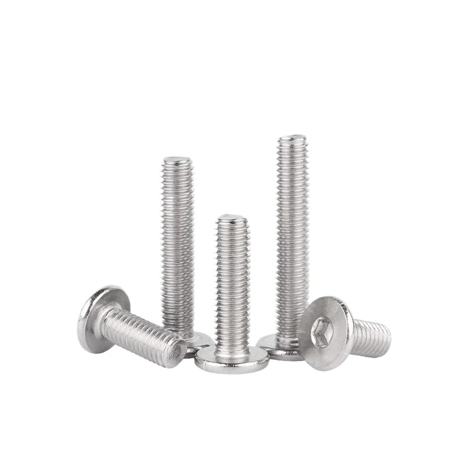 Śruby z łbem stożkowym, Śruby z łbem sześciokątnym ze stali nierdzewnej 304 M2-M12 2mm-50mm(10mm,M12)