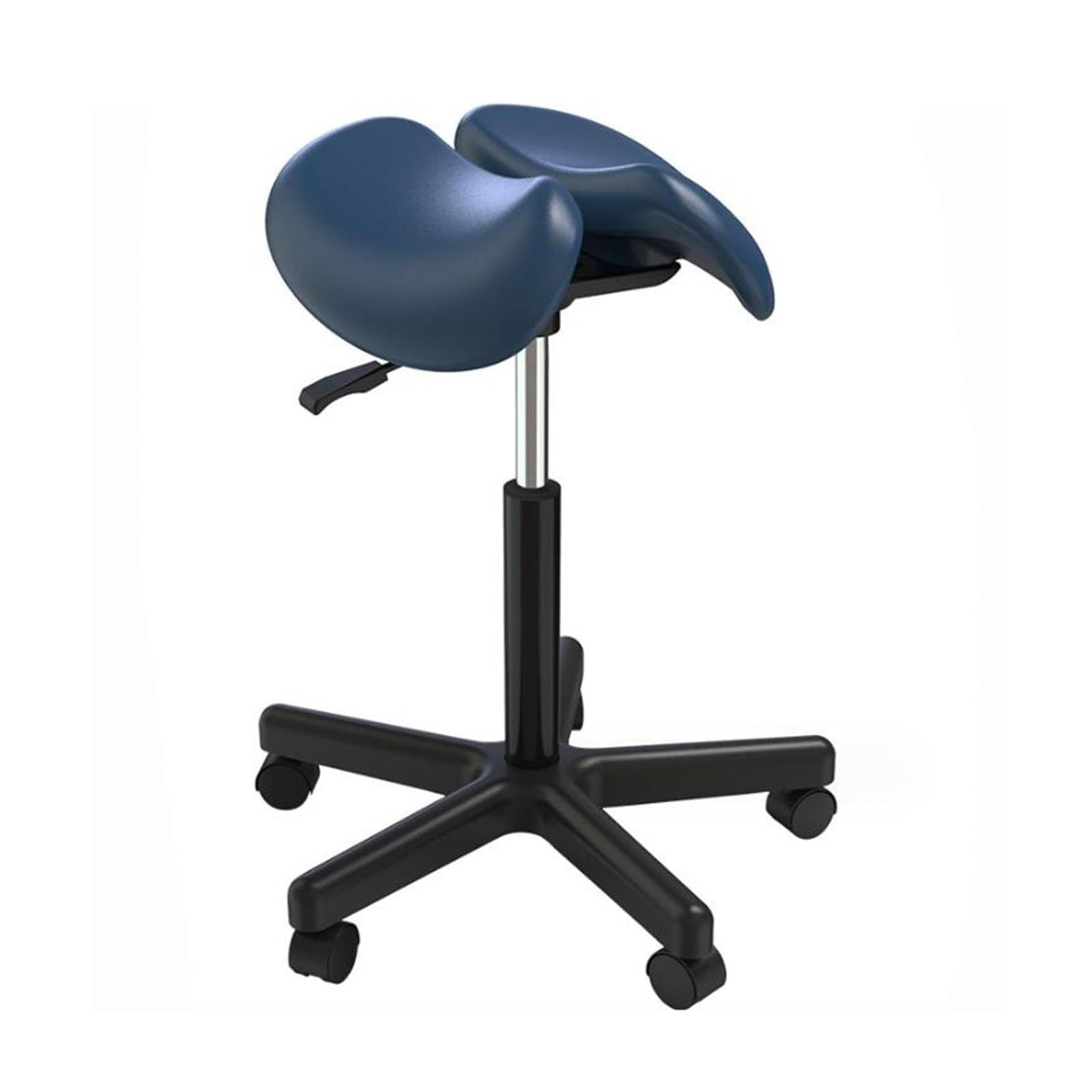 METTEOR Saddle Stool Split Style Seat Chair Stool with Backrest Saddle Chairs for Hospital Laboratory Office Home (A)