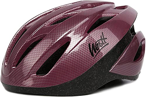 WESTT Road Herren Damen Kinder Fahrradhelm I Skaterhelm I Mountainbike I Rennrad I mit Licht I atmungsaktiv I rosa I Einheitsgröße (58-60cm) Cover
