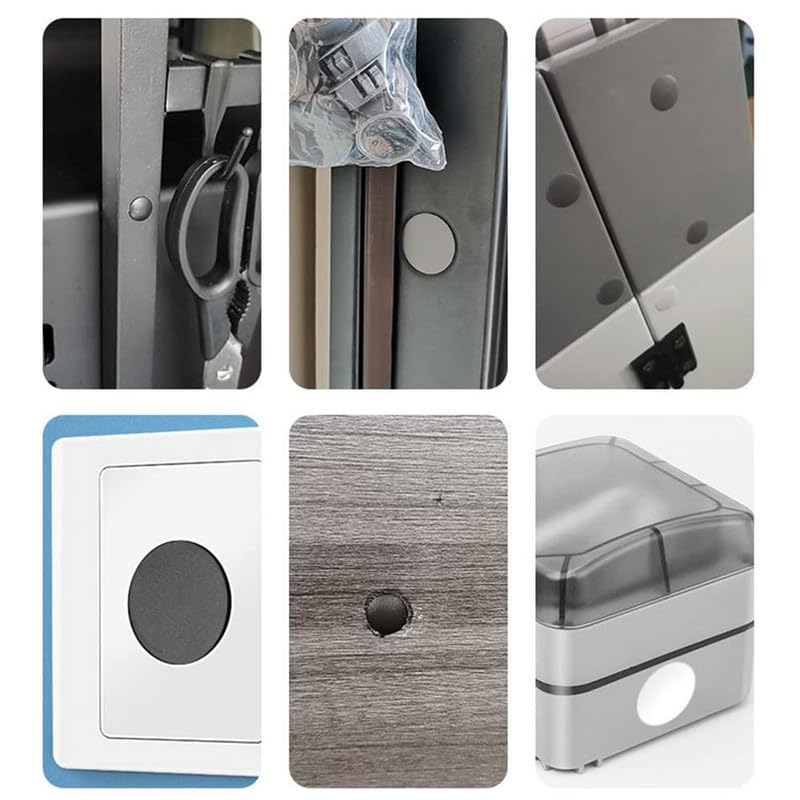 Image of 100 Pcs Plastic Plugs, 5mm White Plastic Hole Plugs, Locking Insert End Cap, Hole Covers for Screw Holes Furniture Machines Cabinets