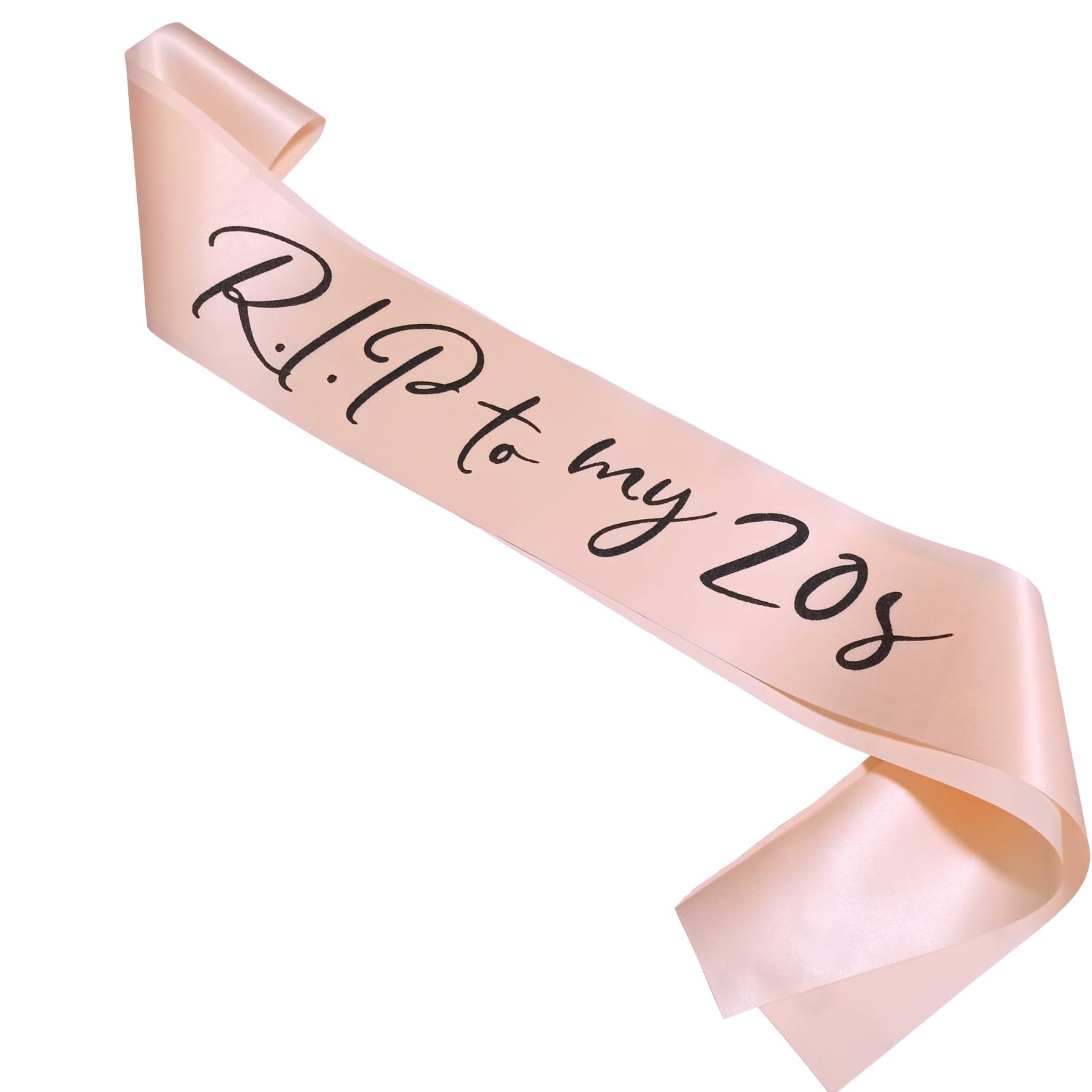 RIP To My 20s Geburtstagsschärpe – Satin-Schärpe Mit Glitzer Für 30. Geburtstag, Schwarz-silber, Ca. 80 Cm Lang, Perfekt Für Mottopartys