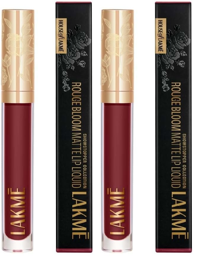 Image of Lakme Rouge Bloom Matte Lip Liquid Amber Aura 306-3.5ml (Pack of 2)