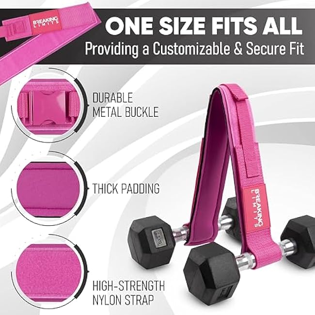 Breaking Limits Heavy Duty Hip Thrust Band - Booty Belt for Dumbbells, Kettlebells & Weights - Glute Bridge Band