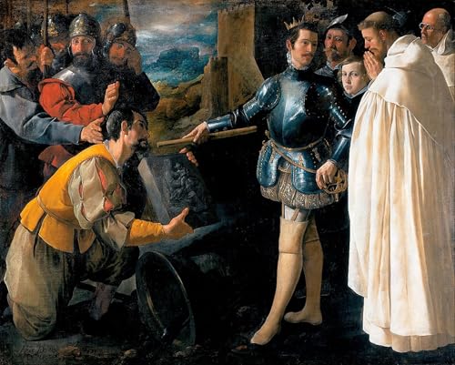 Tableau Saint Pierre Nolasco Zurbaran toile décor art mural chambre 60x90cm