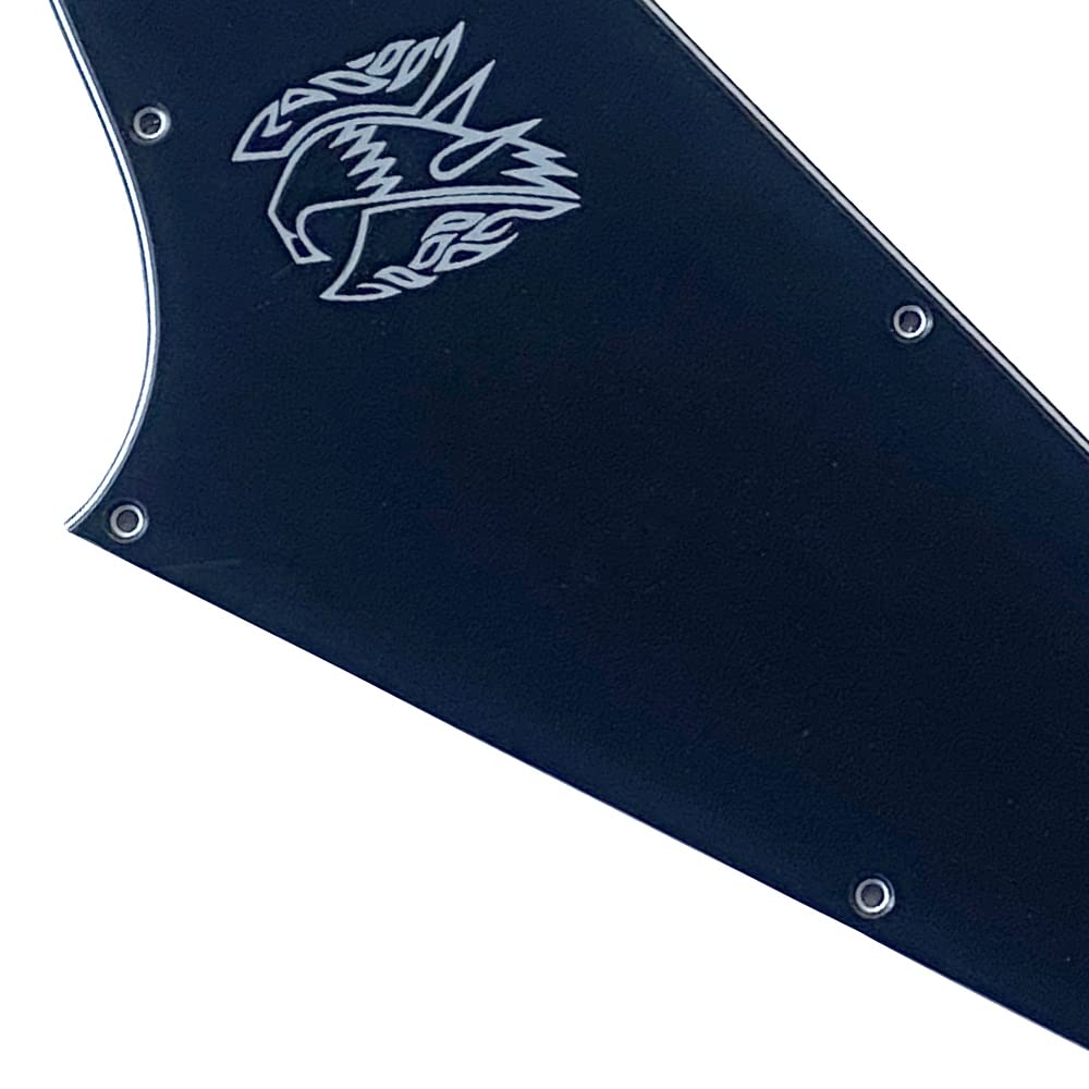 Guitar Parts Slinger Parts For Gibson Firebird Blank Guitar Pickguard (3 Ply Black (White Logo))