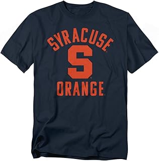 Syracuse University Official Syracuse Logo Distressed Unisex Adult T-Shirt, Navy, Large