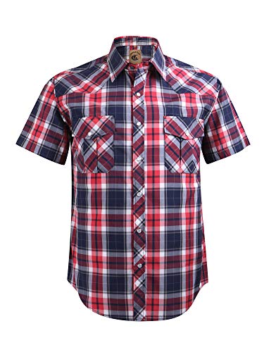 Chemise de travail pour homme Coevals Club décontractée manches courtes taille M
