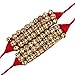 Dancing Bells Anklet Ghungroo with Colored Cushion Pad 3 Line with (30+30) Bells Best For Indian Classical Dance, Indian Style Brass Ankle Bells (RED)
