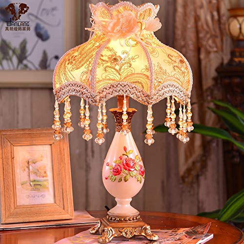 ZAMTAC Head Arts Crafts Wanlang Bedroom Bedside lamp Princess Wedding Gift Creative Living Room Warm Pastoral Luxury Bedside Table lamp