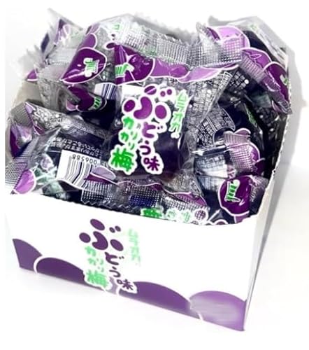 【SNSで話題】ムラオカ ぶどう味 カリカリ梅×10個セット まとめ買い ASMRのサムネイル