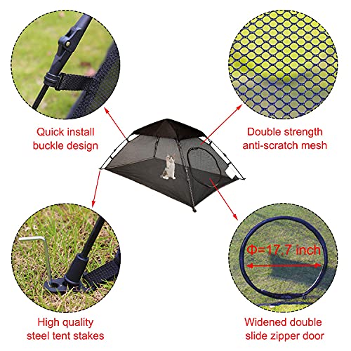 OUTINGPET Mini Cat Tent Outdoor Playpen Pop Up Pet Cat Enclosures Portable Sunshade and Anti-UV Cat Playhouse for SUV… - Image 6