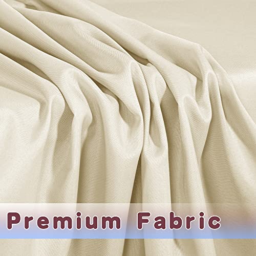 Holidayideas Fitted Table Covers For 6 Foot Tables - 72 X 30 Inch - 2 Pack Rectangle Beige Table Clothes Polyester Fabric Table Cover For Buffet Table, Parties, Holiday Dinner, Wedding, Trade Show #TOP4