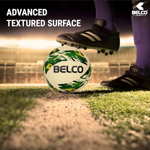 Belco Sports Cyclone Rubber Moulded Football Size 5 (Green) 3