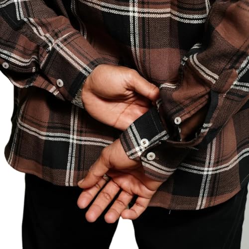 Image of RuggedNap Checked Cotton Shirt for Men | Premium Casual Plaid Shirt, Soft Breathable Everyday Wear