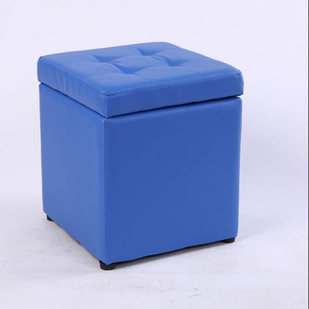 LMMIAOZ Square Ottoman Storage Stool, Portable Footrest for Living Room & Bedroom, Small Space Solution, 11.8 x 11.8 x 13.8 in, Stylish & Functional Design