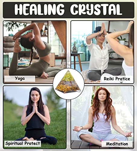 Crocon Rainbow Moonstone Piramide di orgone di