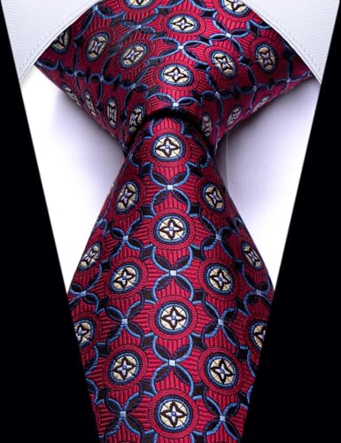 Image of YourTies Paisley Men's Necktie Woven Silk Floral Ties for Men Designer Formal Business Party Wedding