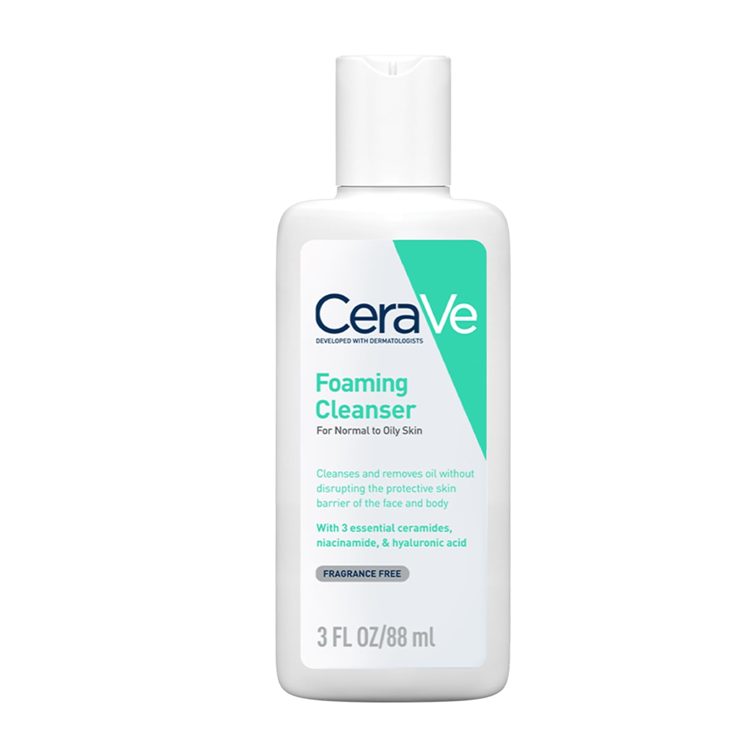 CeraVe Foaming Cleanser For Normal To Oily Skin (88ml) - Dermatologist-Developed Facewash | Non-Comedogenic And Fragrance-Free Cleansers For Acne-Prone Skin-picture-13