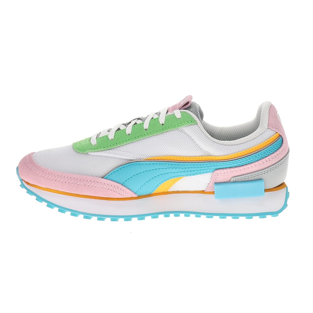 PUMA Womens Future Rider Double Lace Up Sneakers Shoes Casual - Blue, Pink, White
