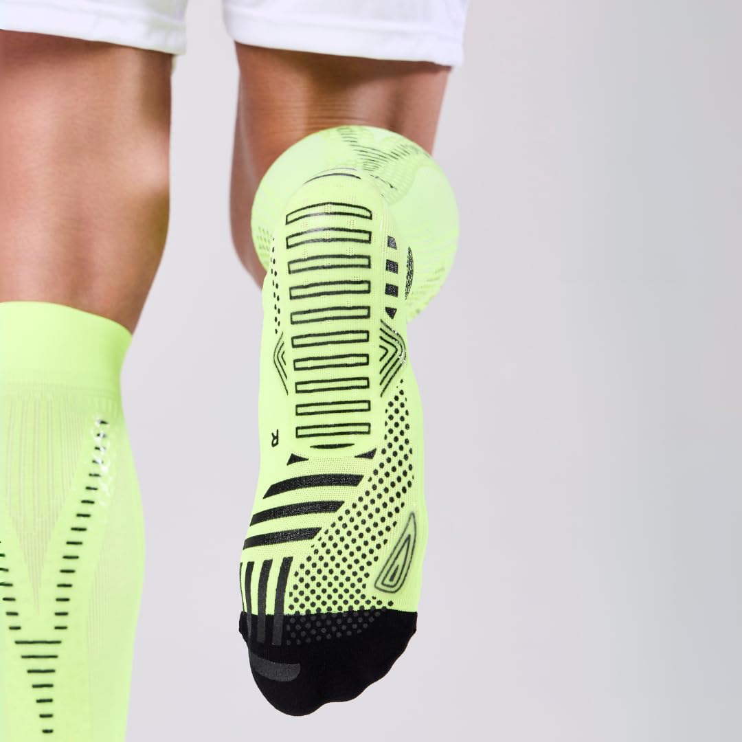 FLOKY RUN UP LONG calze biomeccaniche per running e trekking. Calza alta a compressione. Protezione tendine d'Achille e muscoli gamba, supporto plantare. Massima riduzione vibrazioni