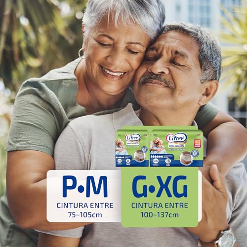 Lifree Fralda Geriátrica Tipo Calça Extra Absorção G/Xg 16 Unidades