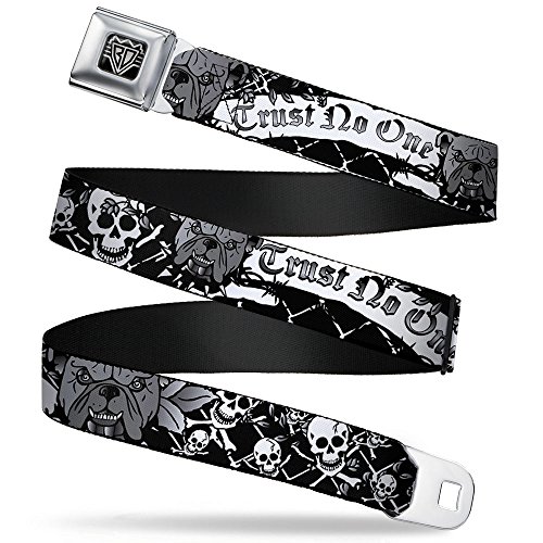 Cinturón de seguridad Trust No One con hebilla metálica resistente ajustable de 20-36 pulgadas