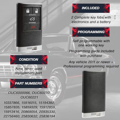 Mando Fits ouc6000066 para reparar el acceso sin llave 4