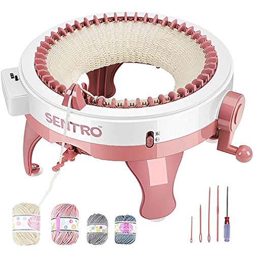 Knitting Machine 48 Needles, Spxatrew Spinning Knitting Loom,Circular Weaving Loom,Knitting Board Rotating Double Knit Loom Machines for Adults or Children,DIY Scarf Hat Socks Gloves (48 Needles)