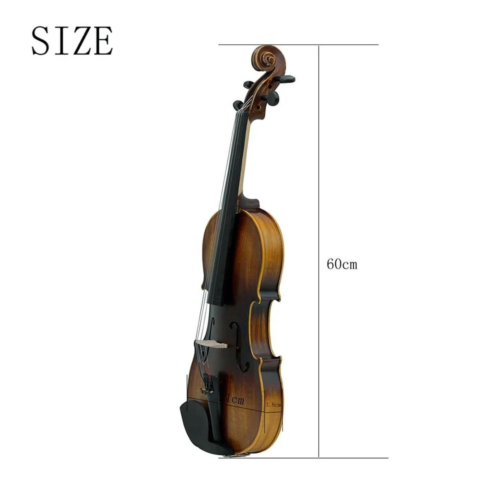 Violini Violino in legno massello di tiglio opaco con custodia per violino Accessori per arco Strumenti a corda Violino acustico 4/4