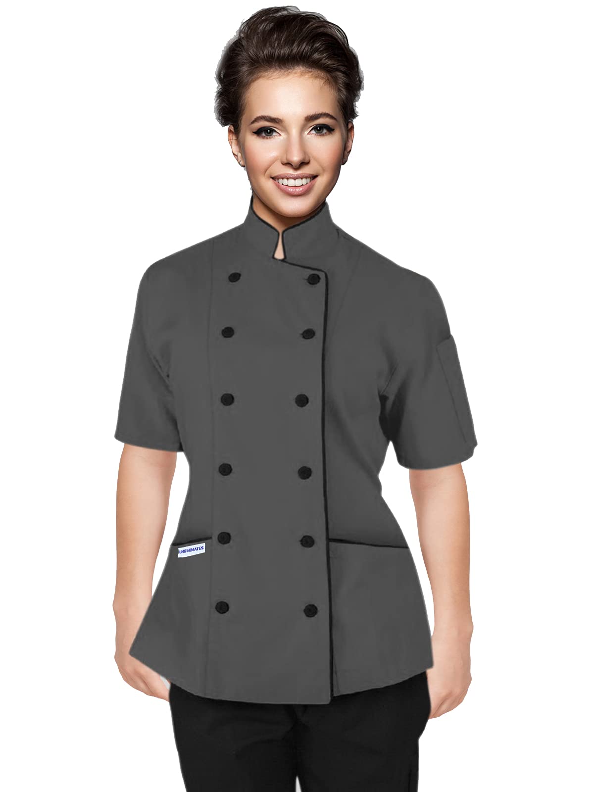 Short Sleeves Women's Ladies Chef's Coat Jackets by Uniformates