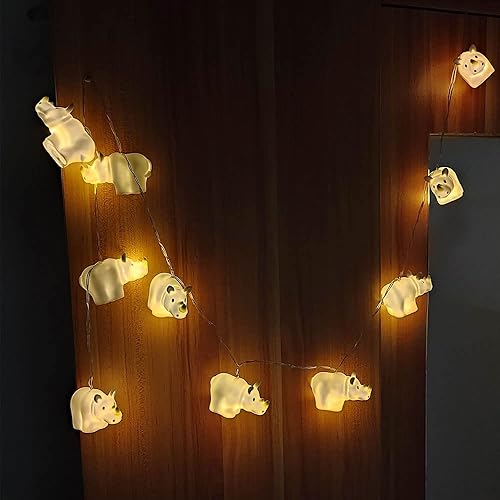 Miniatura 6 de Lámpara romántica decorativa con forma de animal, 10 ledes, para el hogar, interior, dormitorio, fiesta, festival, decoración de habitación de niños