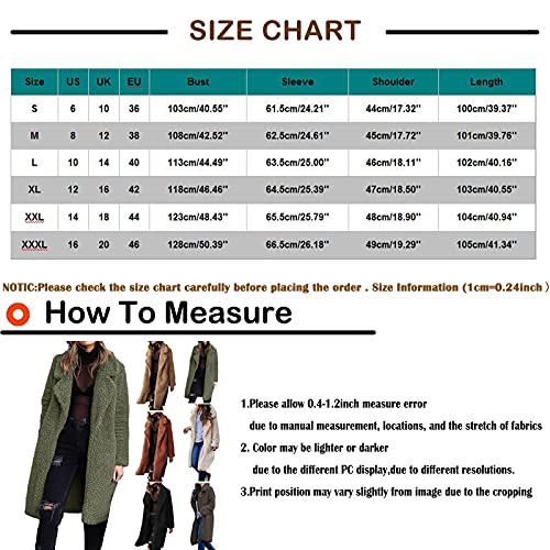 Winter Coats For Women,2022 Trendy Plus Size Fuzzy Fleece Lapel Open Front Long Cardigan Coat Faux Fur Teddy Plush Fluffy Comfy Thicken Warm Winter Jackets Outwear (Brown,Xl) #TOP6