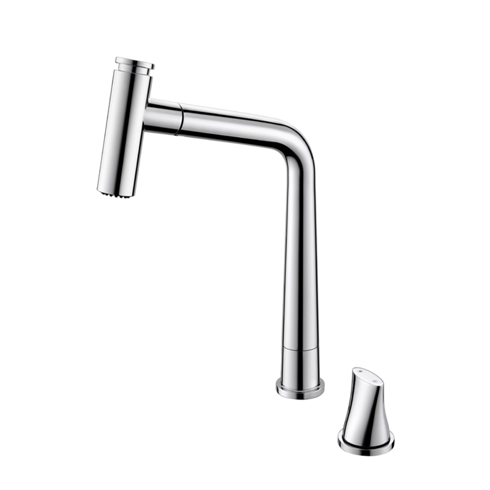 ZYCHSJXA Kitchen Tap with Pull Out Hose Chrome 2 Spray Mode Sink Taps Head - 360 Swivel Spout Faucet