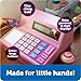 Learning Resources Pretend and Play Calculator Cash Register Pink - Money for Kids, Math Games, Playstore Grocery Store, Fine Motor Skills, Preschool Activities, Toddler Plastic Coins