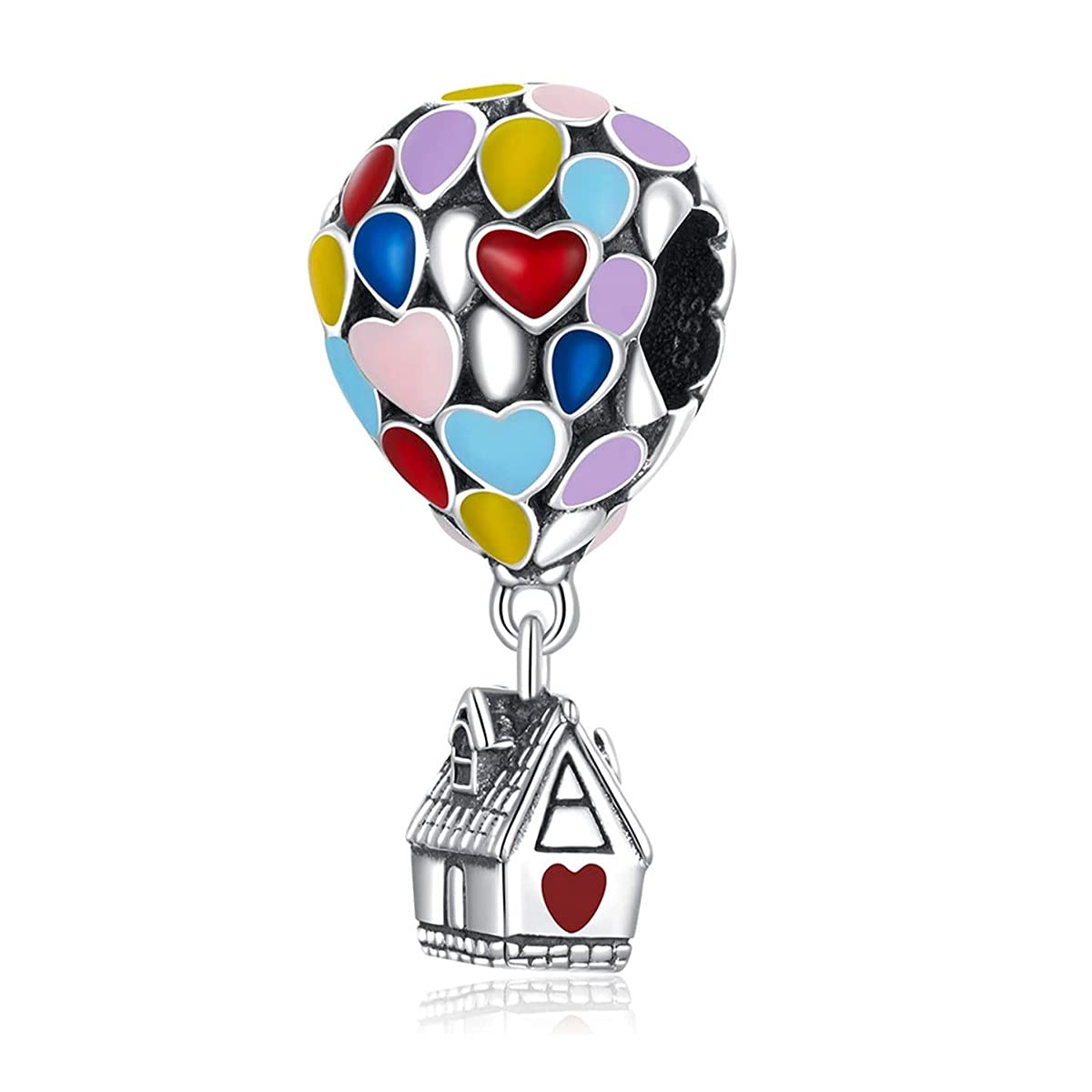 AnnmorsUp House Charm Hot Air Balloon Charms for Woman-925 Sterling Silver Dangle Pendant Bead,Girl Jewelry Beads Gifts for Women Bracelet&Necklace