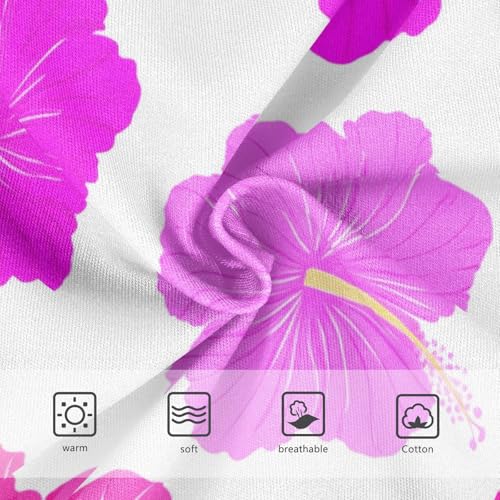 Toddler Underwear Floral 2t Cotton Panties for Girl Aesthetic Kids Briefs Undies Pink Hibiscus Flowers Petals3