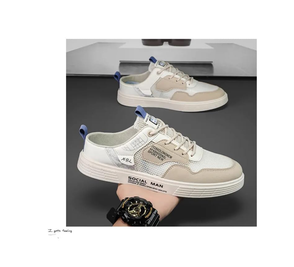 Men's Slip-on Mules Half Sneakers, Casual Walking Shoes Outdoor, Backless Sneakers, Open Back Shoes2