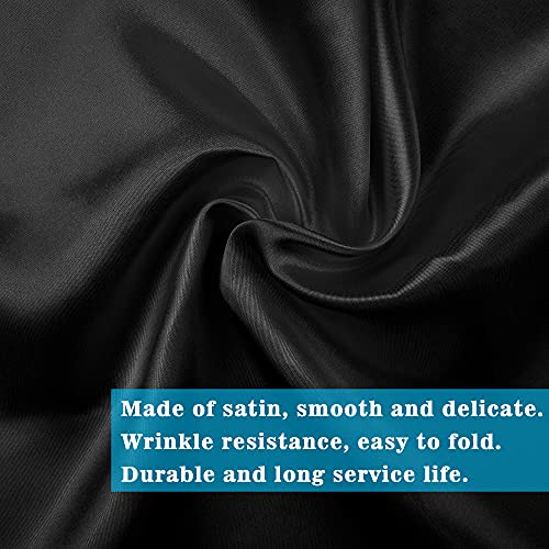 Feqo 60 Pack Black Satin Napkins Square Satin Dinner Napkins Soft Silk Napkin Table Napkins For Weddings Dinner Restaurant Party Decoration, 17 X 17 Inch #TOP3