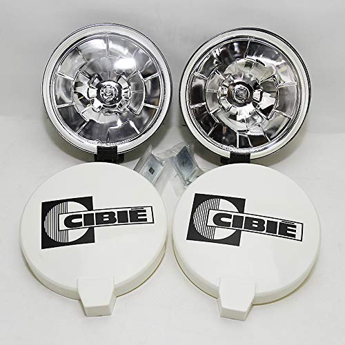 PACK 2 FAROS SIRIUS 185 MM LARGO ALCANCE + 2 TAPAS LOGO CIBIE